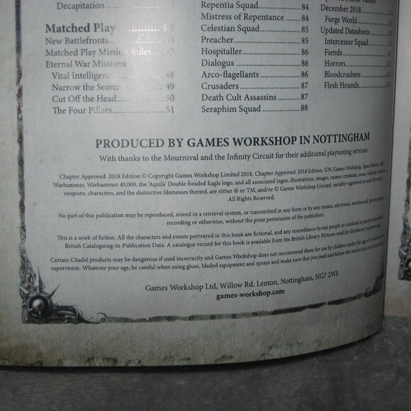 Warhammer Softcover Book 40,000 40K Chapter Approved 2018 Edition 2409A5 - Picture 5 of 11